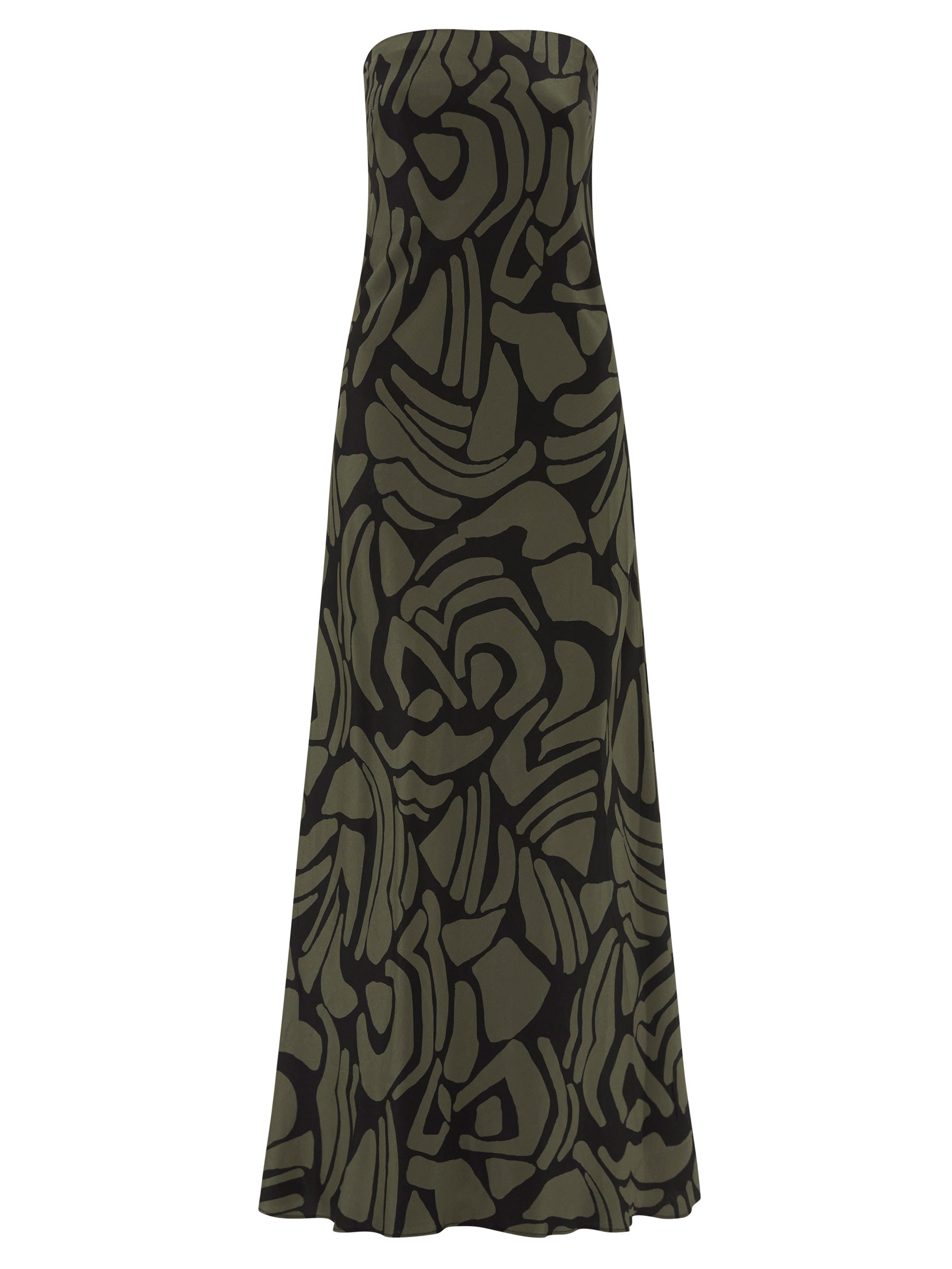 Matteau | Bias Column Dress in Green Pebble | The UNDONE