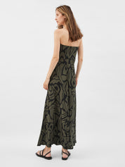Matteau | Bias Column Dress in Green Pebble | The UNDONE