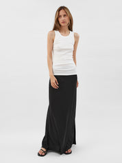 Matteau | Bias Elastic Skirt in Black | The UNDONE