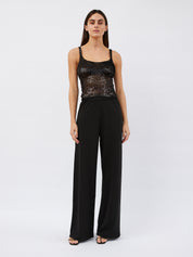 Matteau | Crochet Sequins Tank in Black | The UNDONE