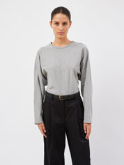 Matteau | Long Sleeve Magyar Tee in Heather Grey | The UNDONE
