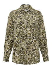 Matteau | Long Sleeve Silk Shirt in Paisley | The UNDONE