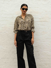 Matteau | Long Sleeve Silk Shirt in Paisley | The UNDONE