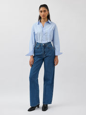 Matteau | Relaxed Shirt in Powder Blue | The UNDONE
