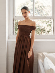 Matteau | Shirred Off The Shoulder Dress | The UNDONE