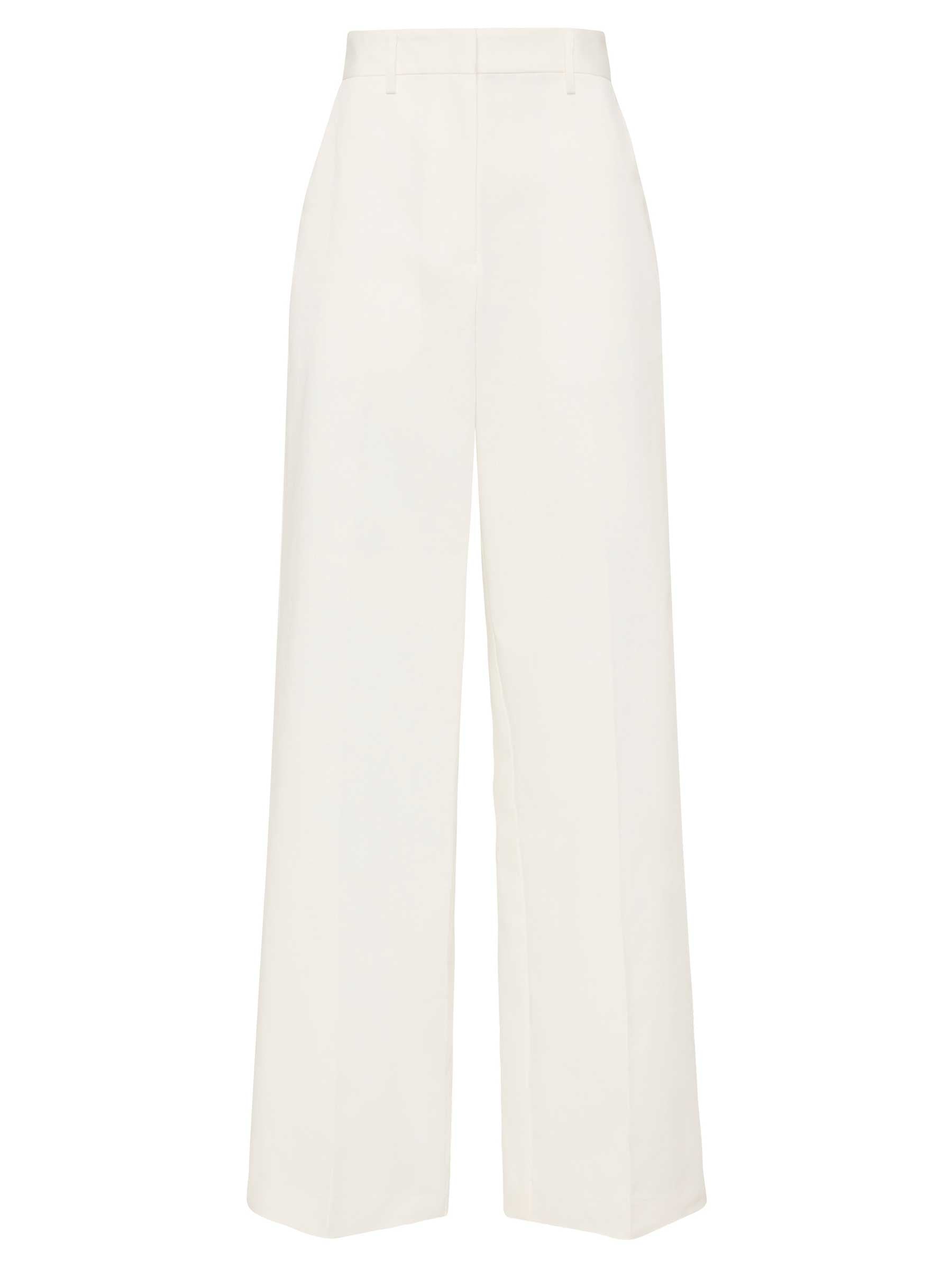 Matteau | Straight Twill Trouser in White Chalk | The UNDONE