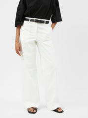 Matteau | Straight Twill Trouser in White Chalk | The UNDONE