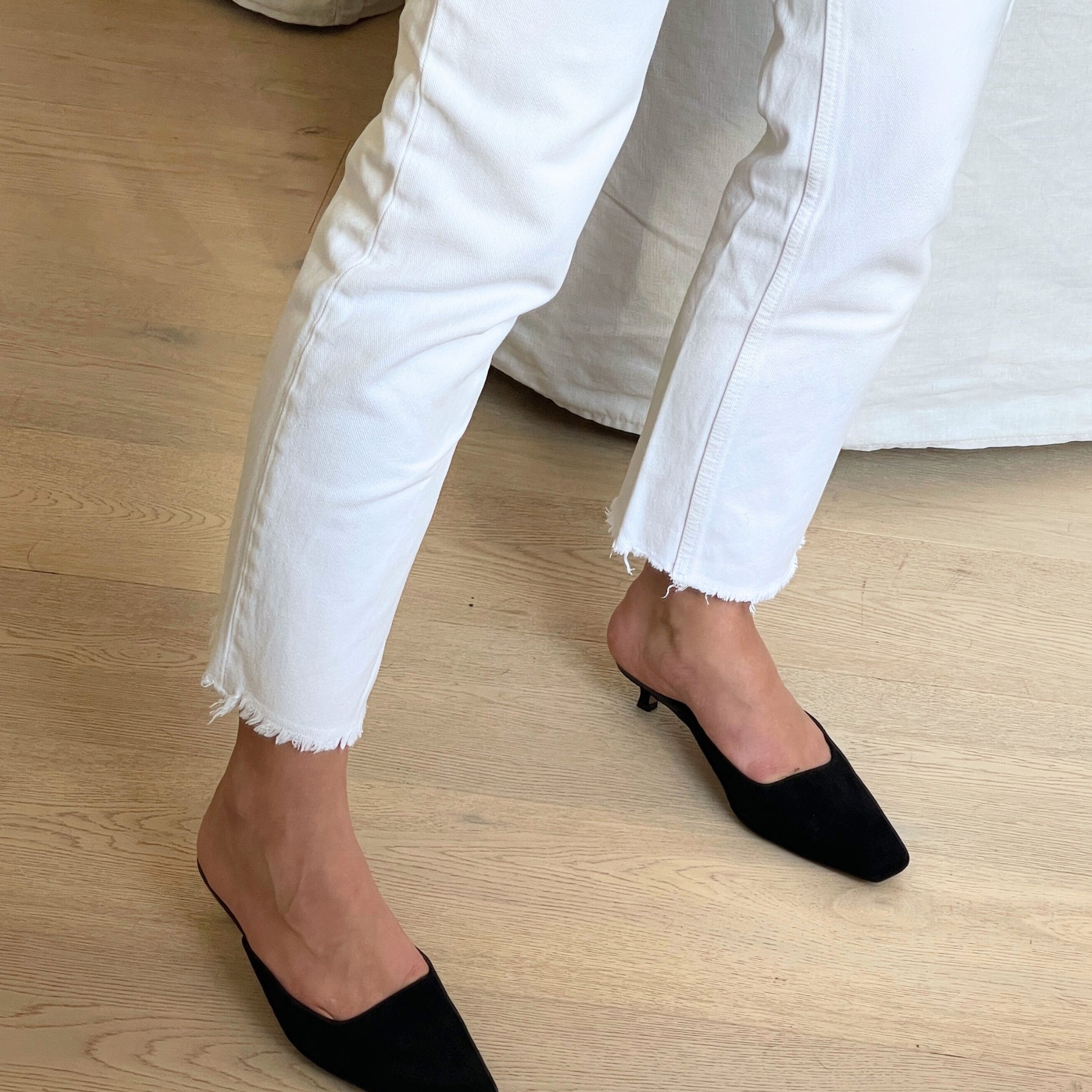 Nelson Made | Mimi Mule in Black Suede | The UNDONE