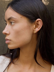 Nina Gordon | Rosco Topaz Hoops in Gold | The UNDONE