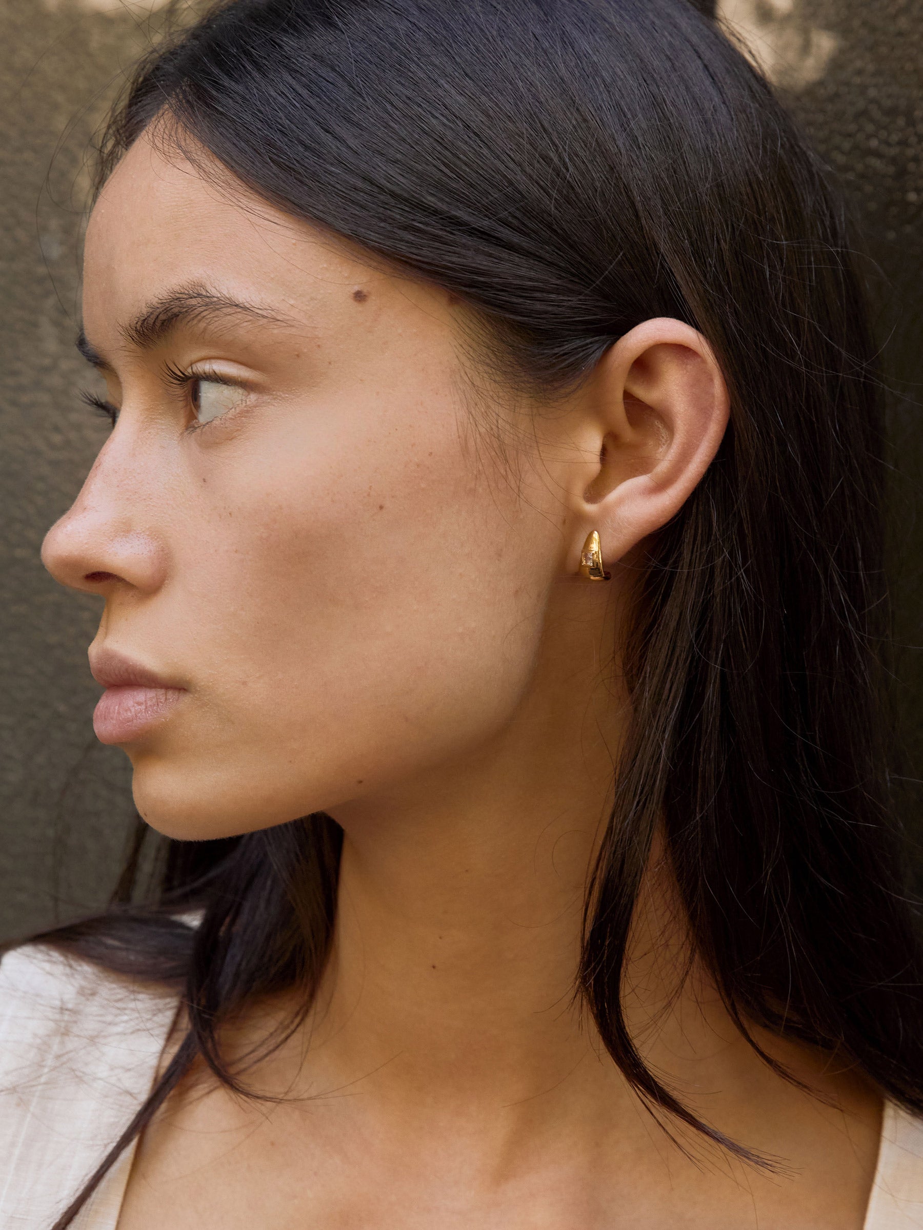 Nina Gordon | Rosco Topaz Hoops in Gold | The UNDONE