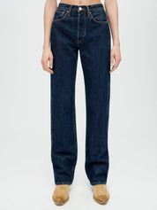 RE/DONE | 90s High Rise Loose Jean in Heritage Rinse | The UNDONE