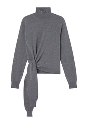 RÓHE | 4-Sleeved Knotted Jumper in Mid Grey Melange | The UNDONE