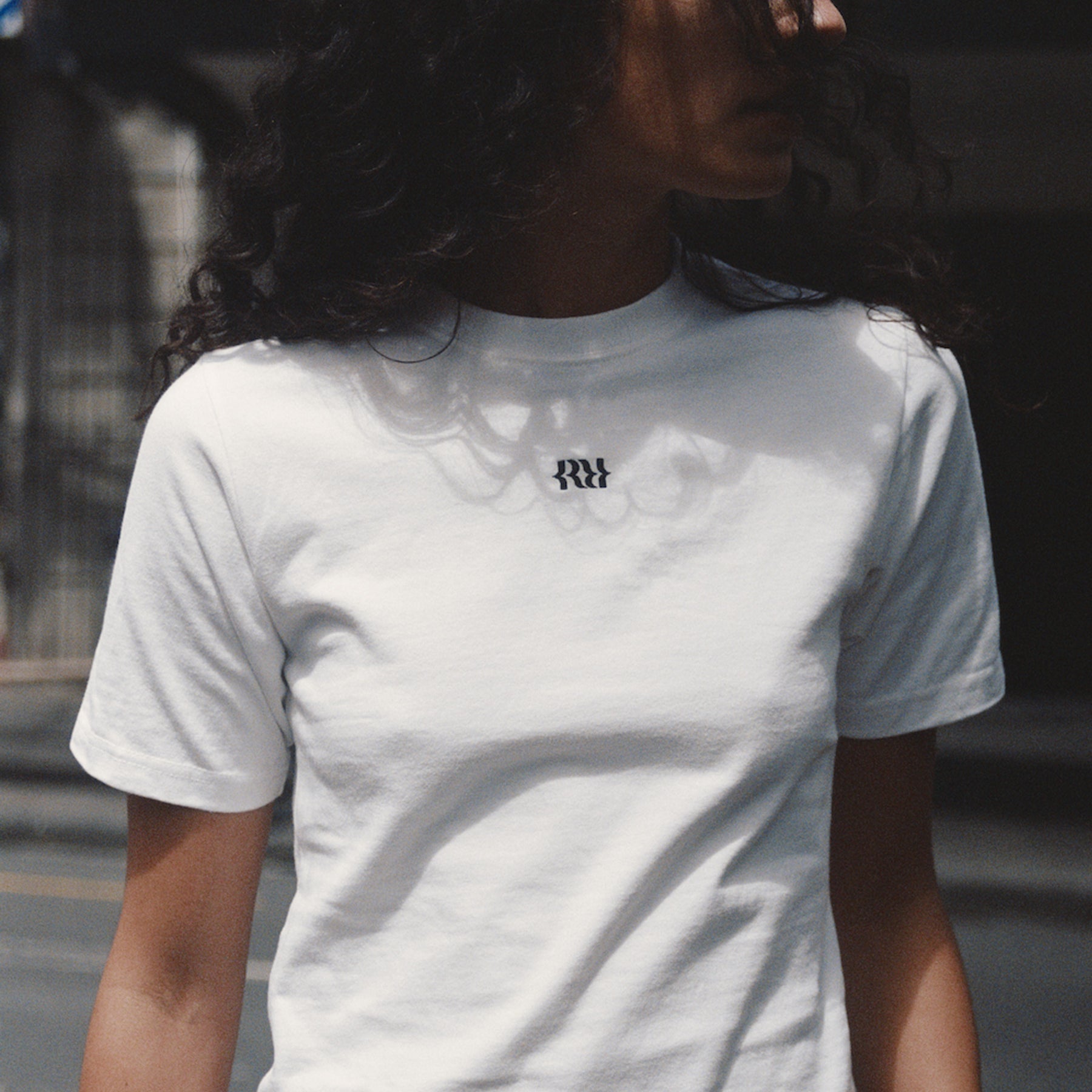 REBE | Monogram Baby Tee in White | The UNDONE