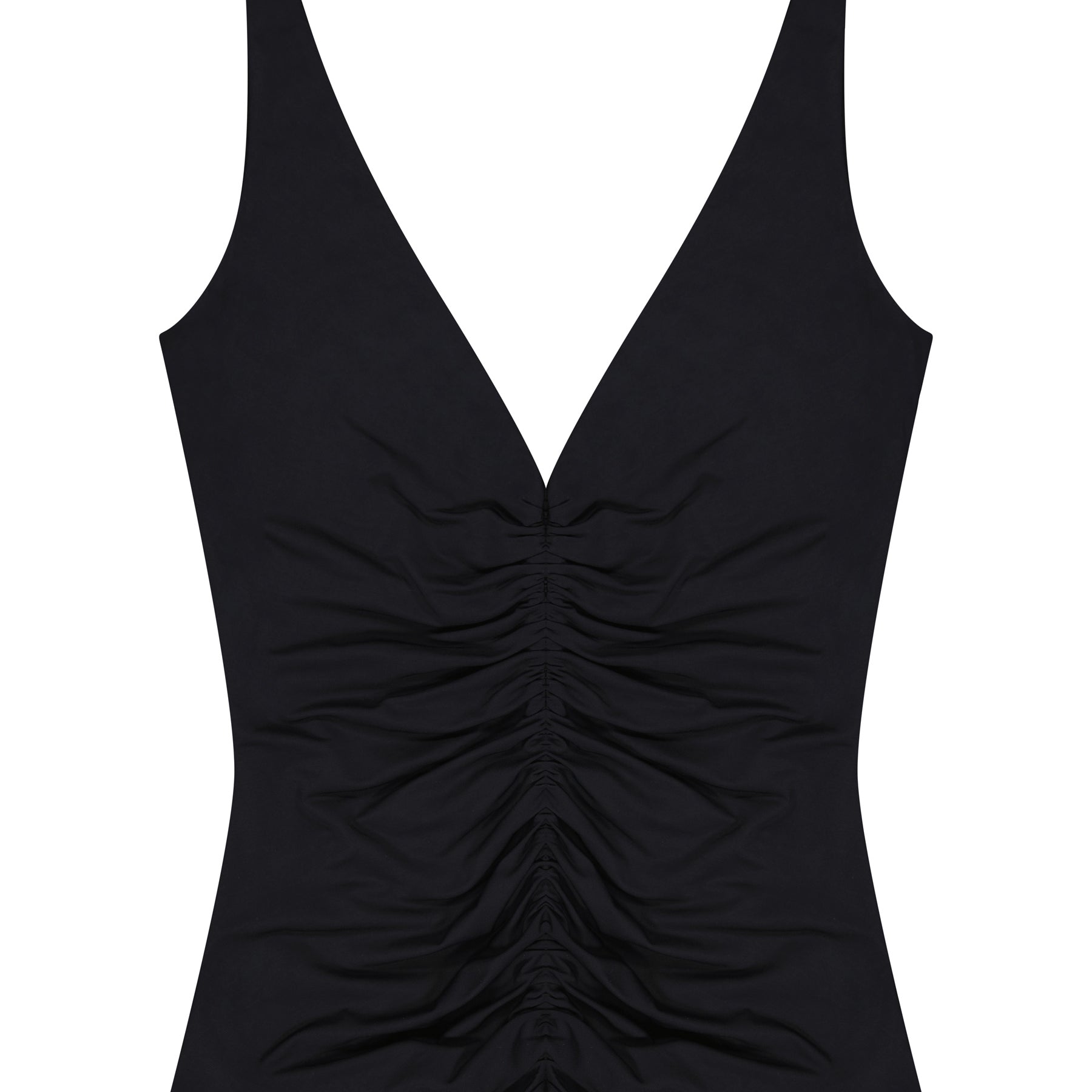 REBE | Ruched Top in Black | The UNDONE
