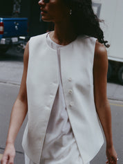 REBE | Tailored Vest in Ivory | The UNDONE