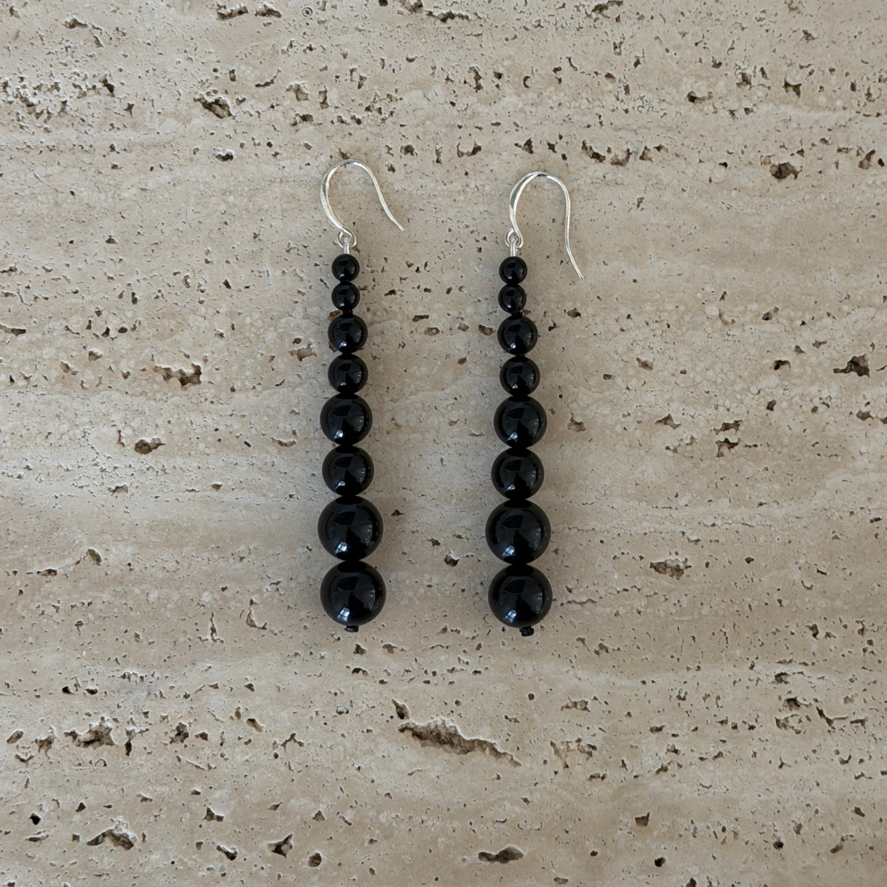 Remi Beaded Earrings - Black Onyx | The UNDONE