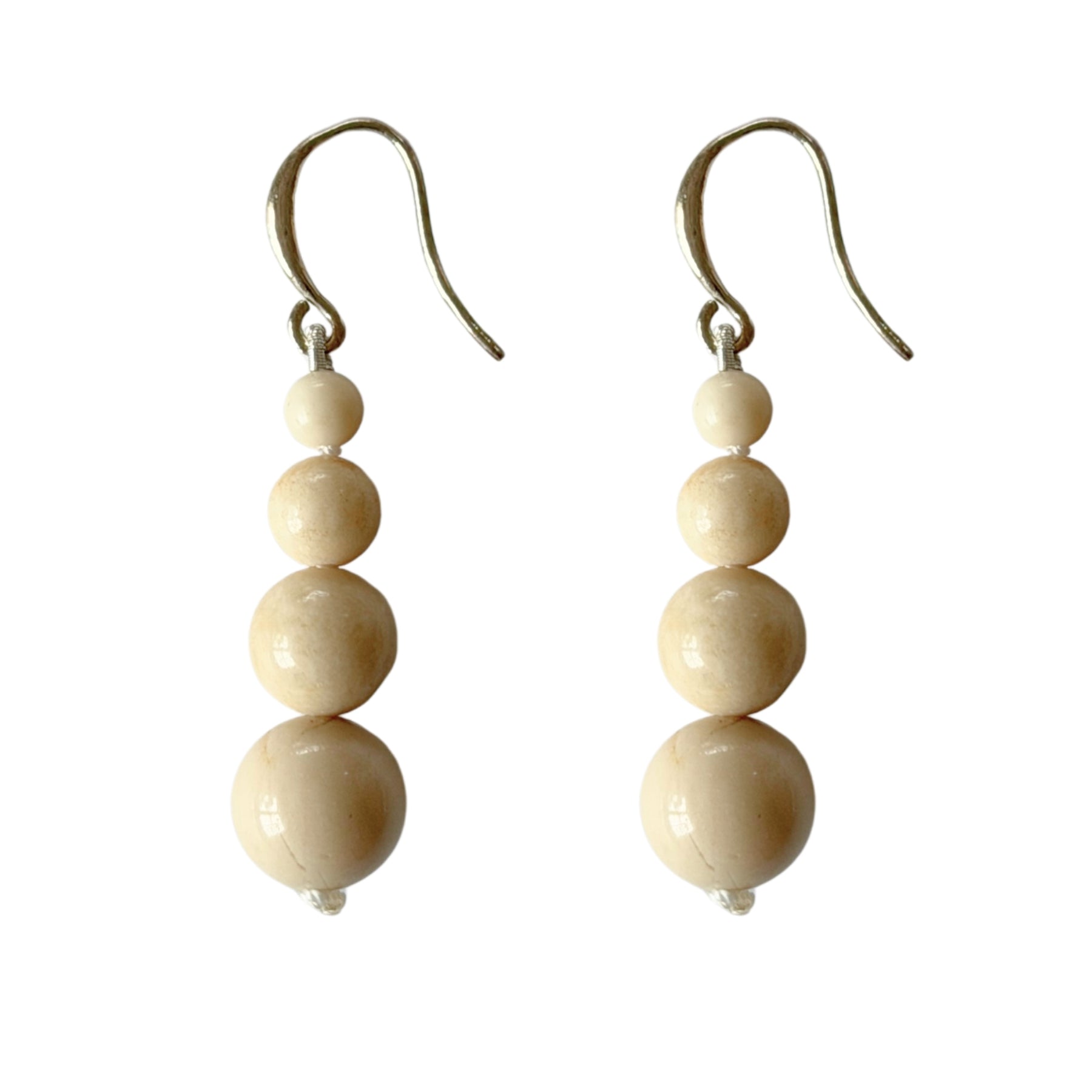 Remi Petite Beaded Earrings - White River Jasper | The UNDONE