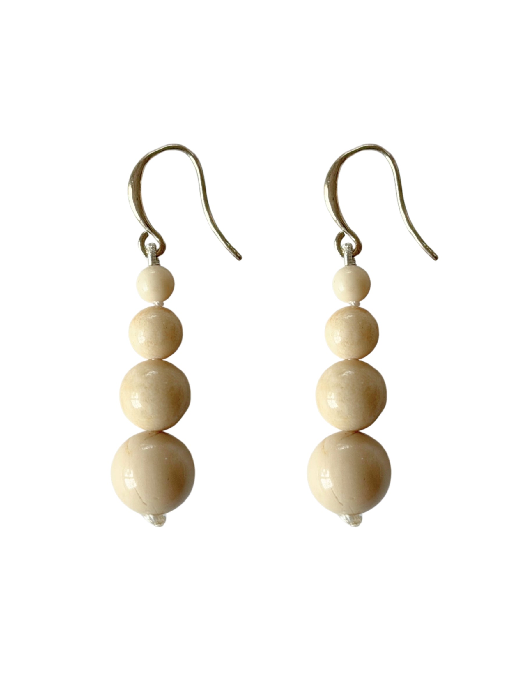 Remi Petite Beaded Earrings - White River Jasper | The UNDONE