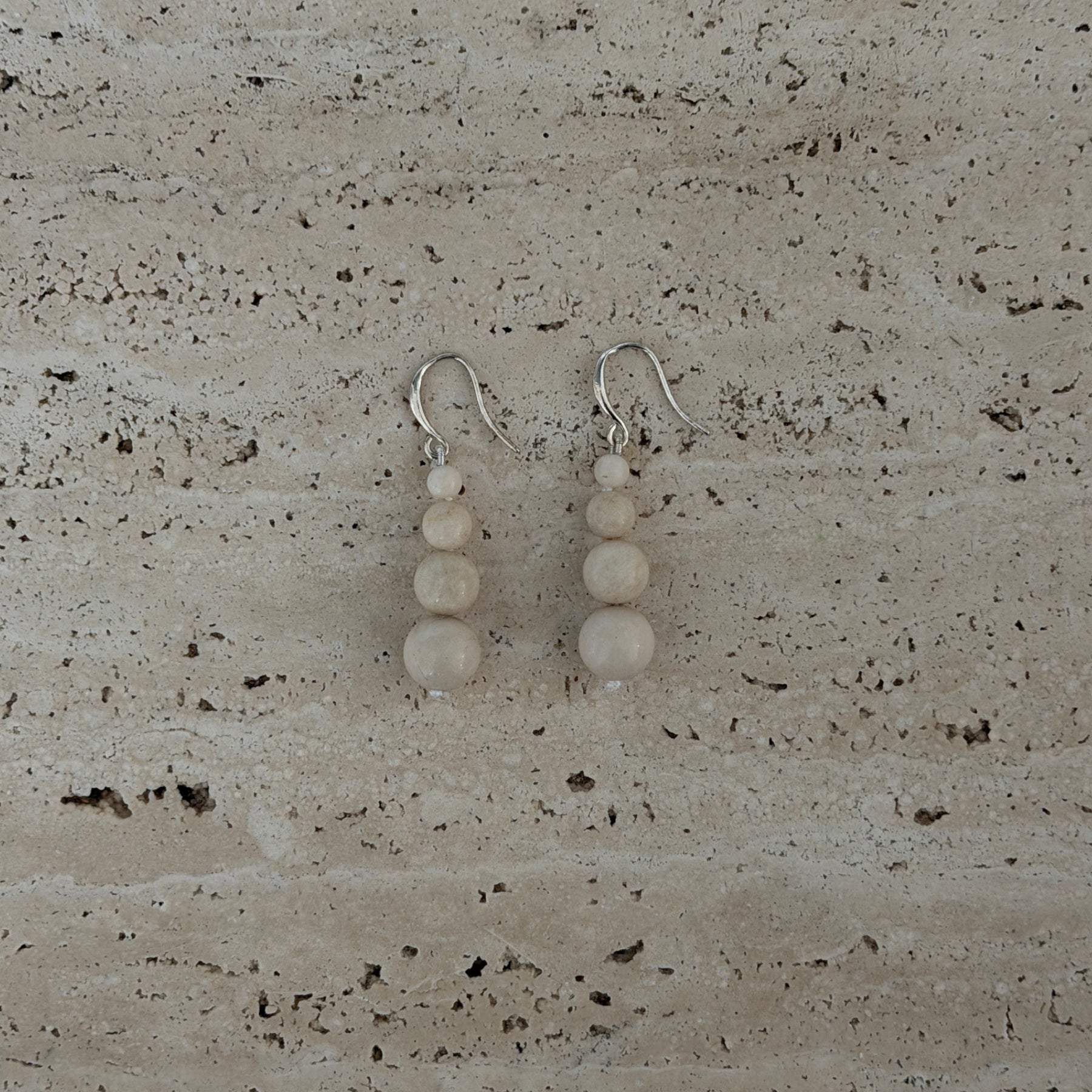 Remi Petite Beaded Earrings - White River Jasper | The UNDONE
