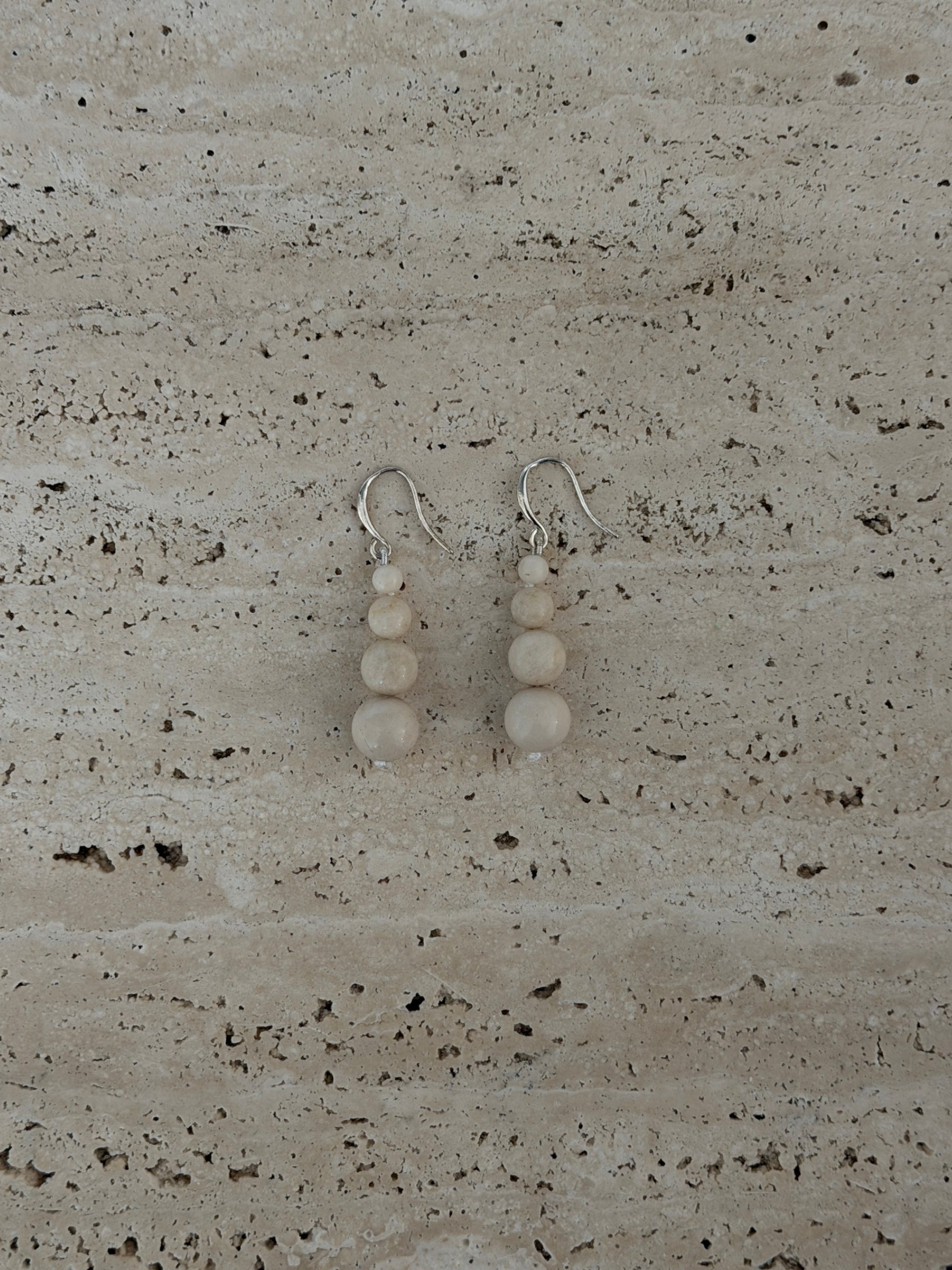 Remi Petite Beaded Earrings - White River Jasper | The UNDONE