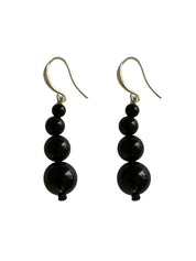 Remi Petite Beaded Earrings - Black Onyx | The UNDONE