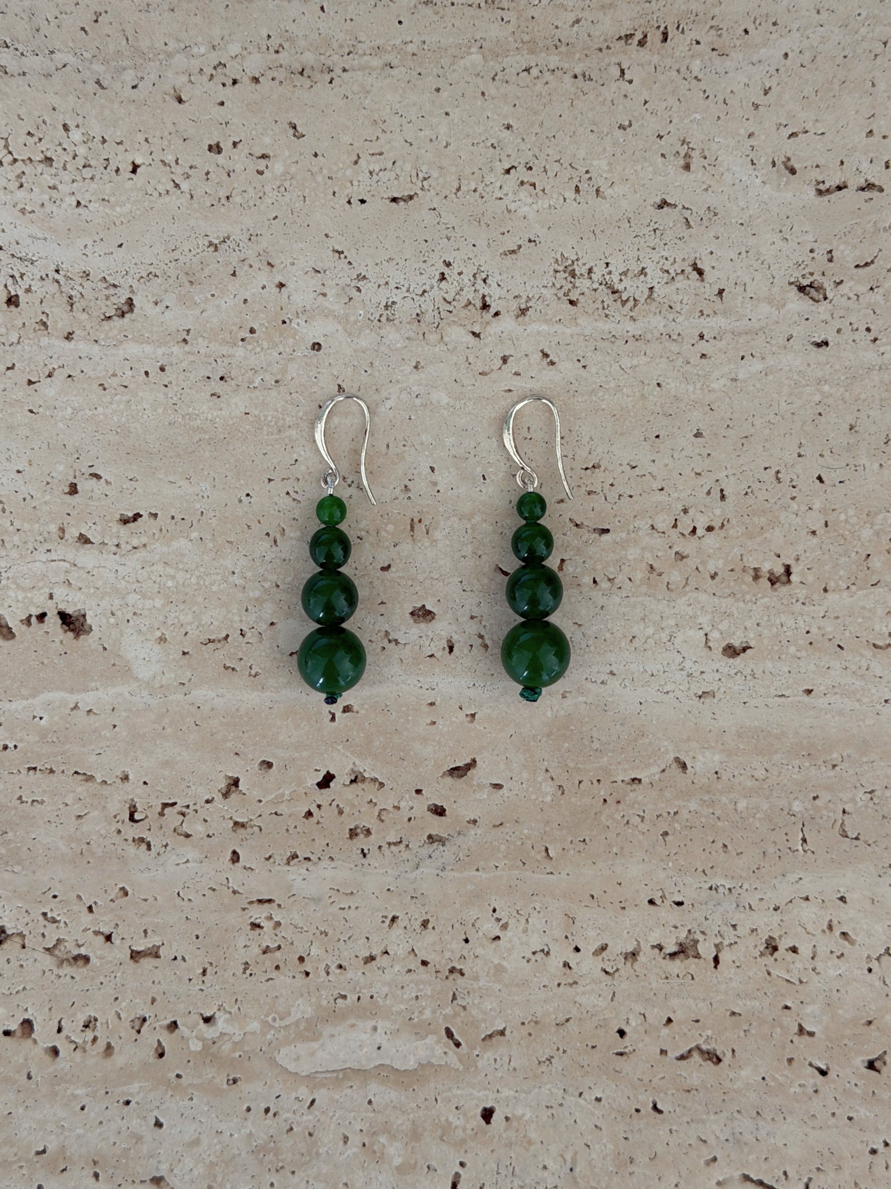 Remi Petite Beaded Earrings - Green Jade | The UNDONE