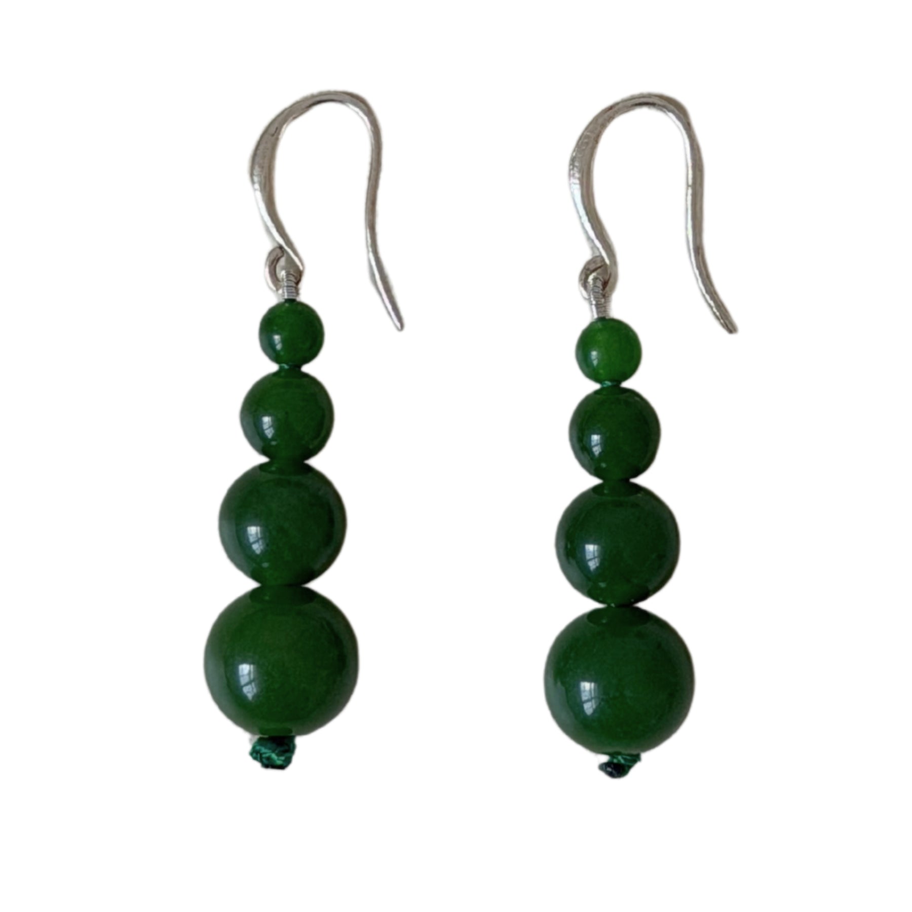 Remi Petite Beaded Earrings - Green Jade | The UNDONE