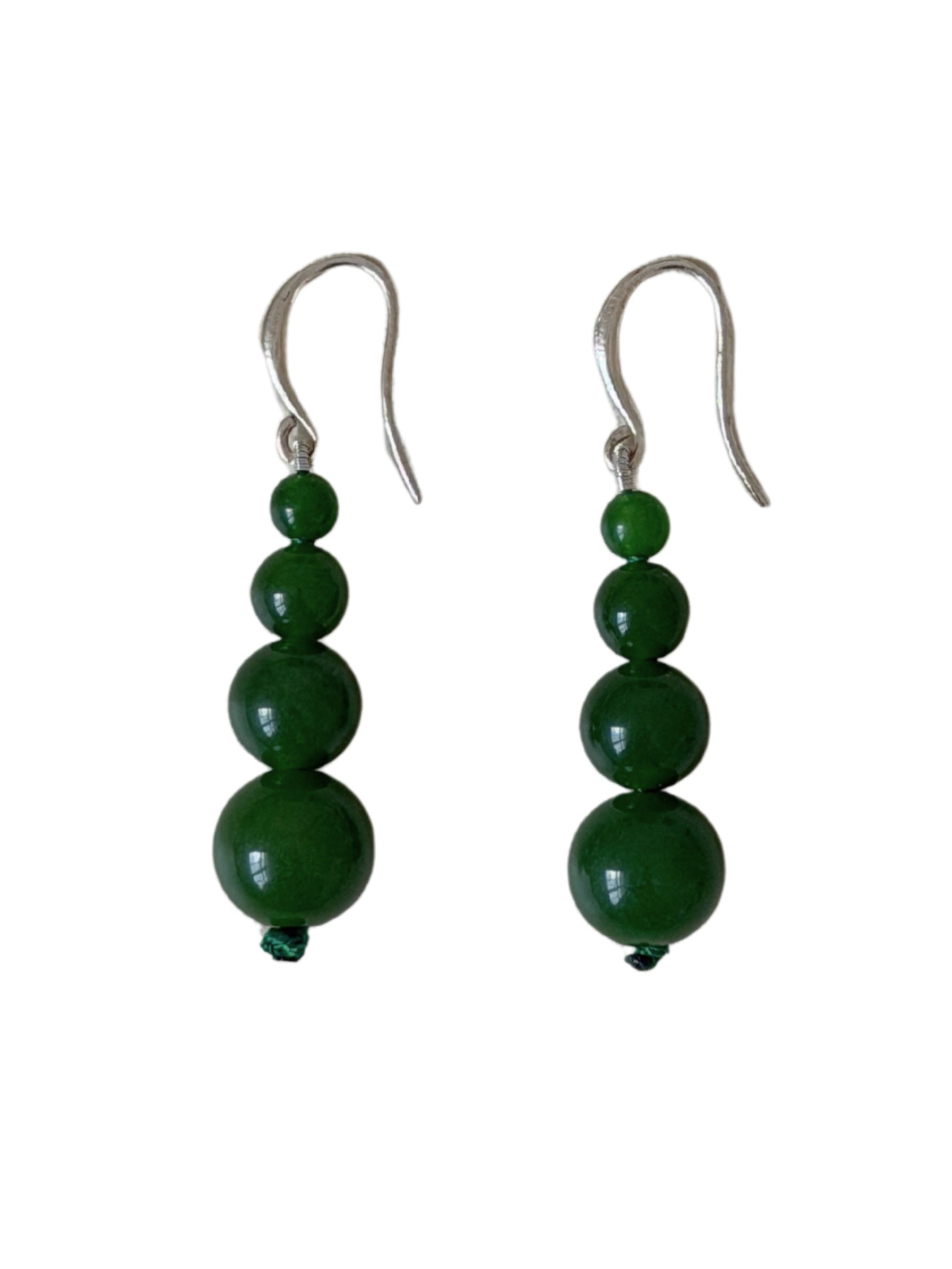 Remi Petite Beaded Earrings - Green Jade | The UNDONE