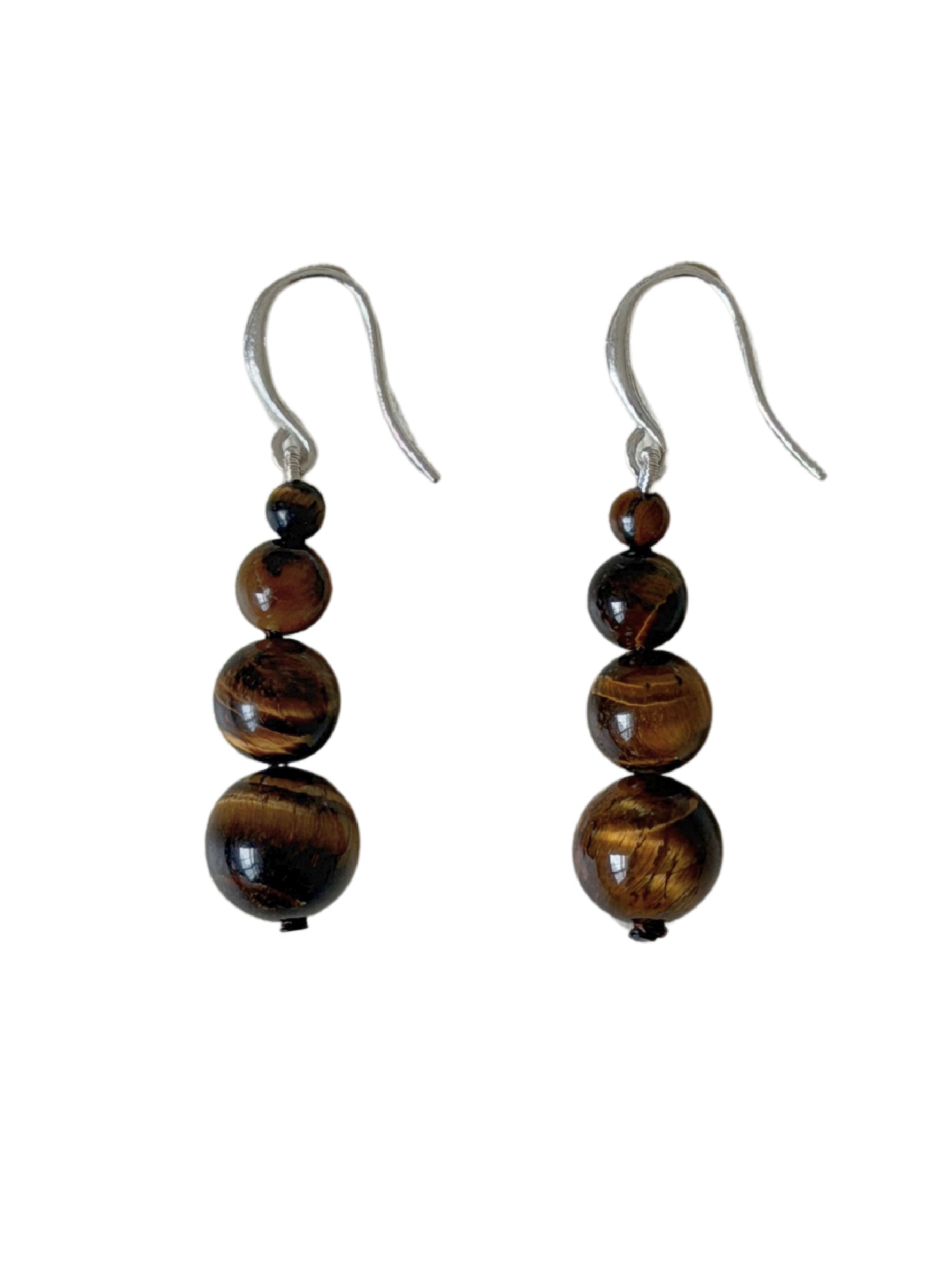 Remi Petite Beaded Earrings - Tigers Eye | The UNDONE