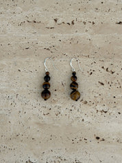 Remi Petite Beaded Earrings - Tigers Eye | The UNDONE
