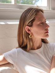 Rylan | Deco Pendant Earrings in Gold | The UNDONE