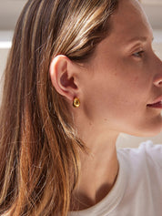 Rylan | Egg Stud Earrings in Gold | The UNDONE
