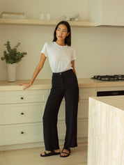 SAINT | Silk Pant in Black | The UNDONE