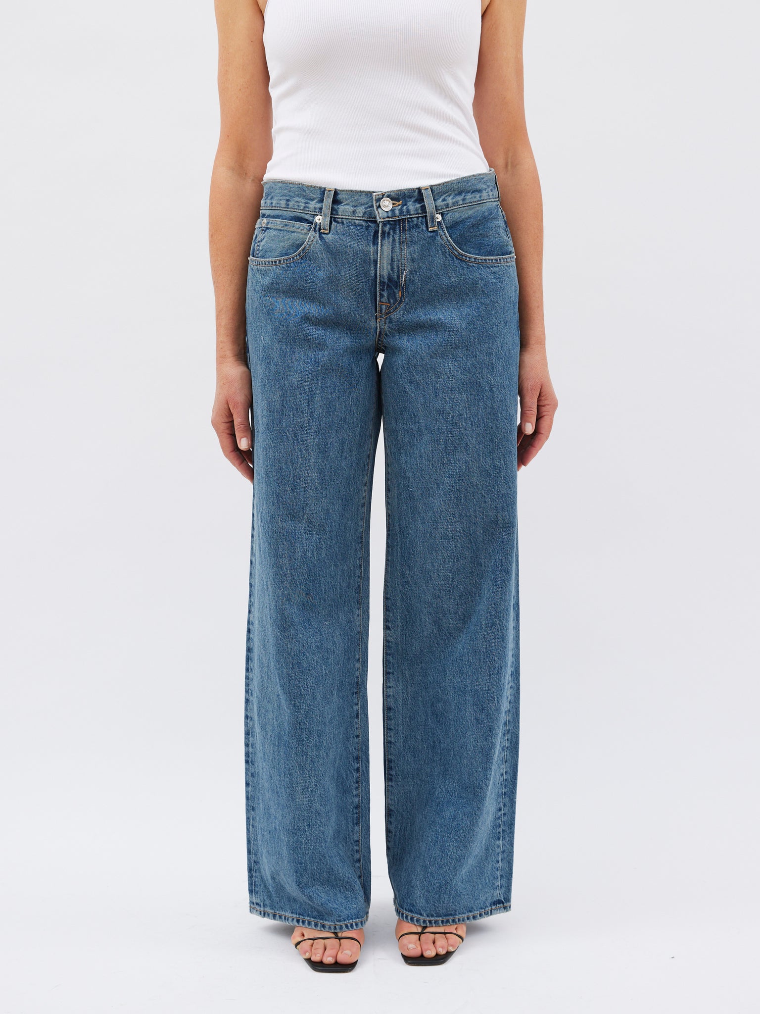 Slvrlake | Mica Low Rise Wide Leg Jean in Born To Run | The UNDONE by ...