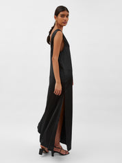 Solaqua | Allegra Silk Dress in Black Noir | The UNDONE