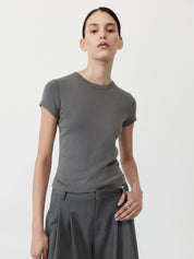 St. Agni | Organic Cotton Baby Tee in Pewter Grey | The UNDONE