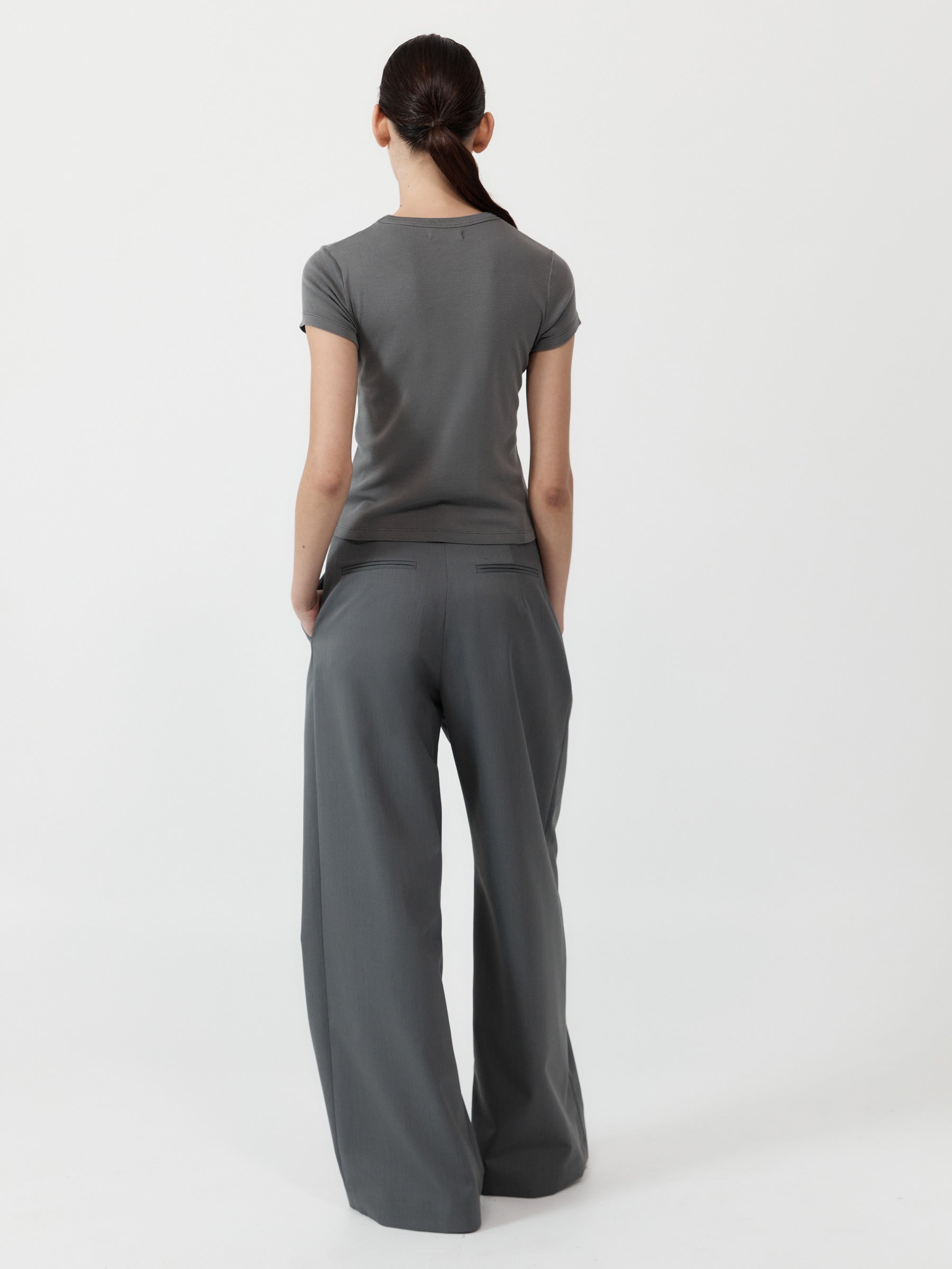 St. Agni | Organic Cotton Baby Tee in Pewter Grey | The UNDONE