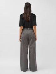 St. Agni | Homme Pleat Pants in Pewter Grey | The UNDONE