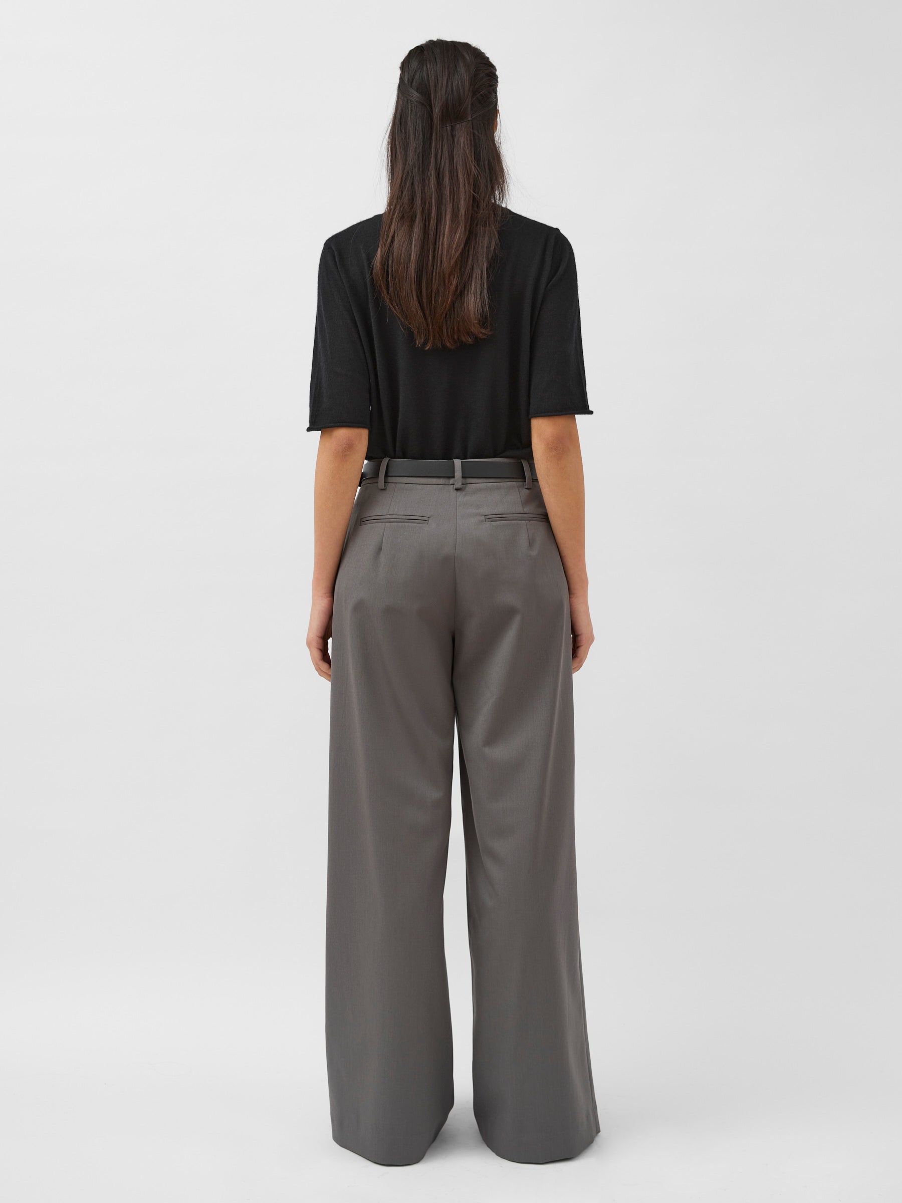 St. Agni | Homme Pleat Pants in Pewter Grey | The UNDONE