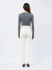 St. Agni | Organic Cotton Long Sleeve Top in Deisel Grey | The UNDONE