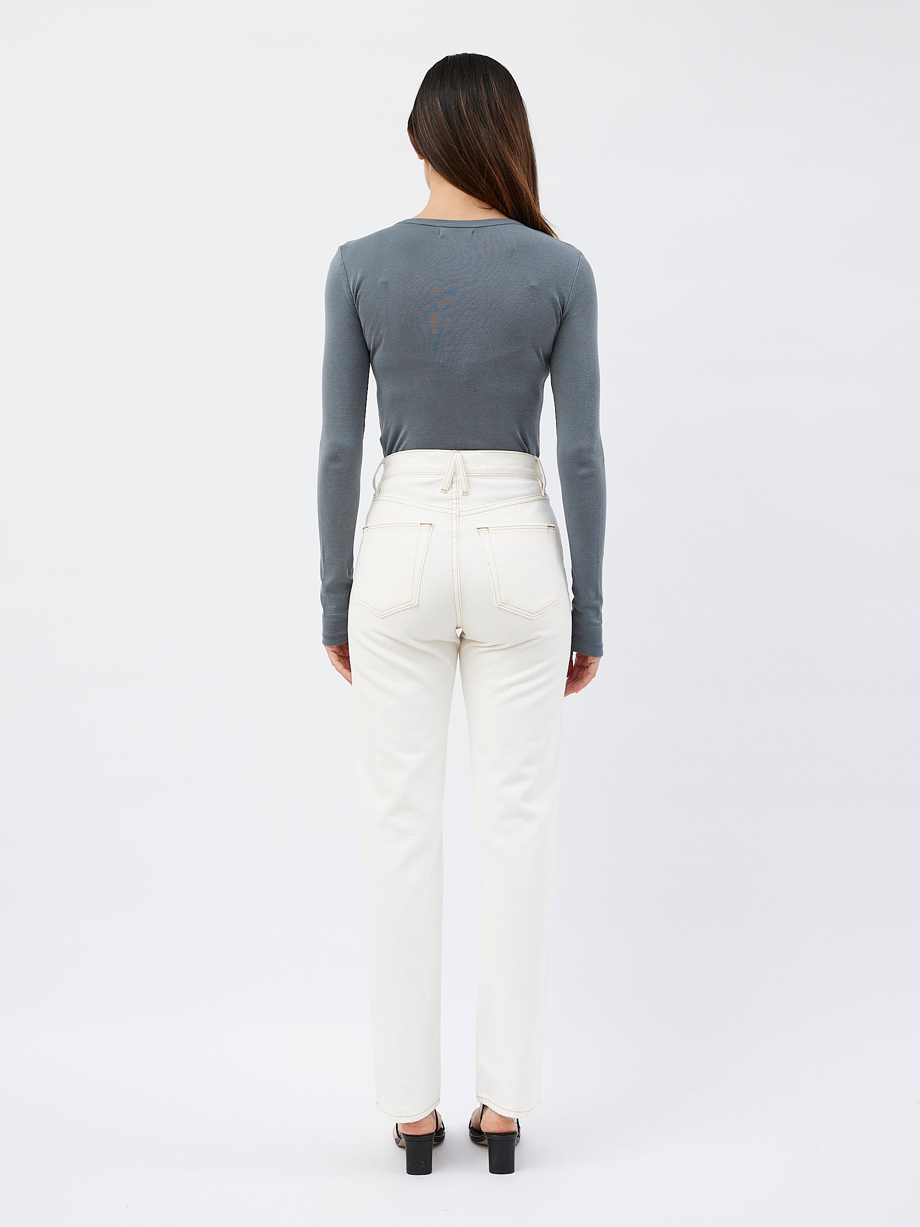 St. Agni | Organic Cotton Long Sleeve Top in Deisel Grey | The UNDONE
