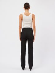 St. Agni | Slim Panelled Trousers in Black | The UNDONE