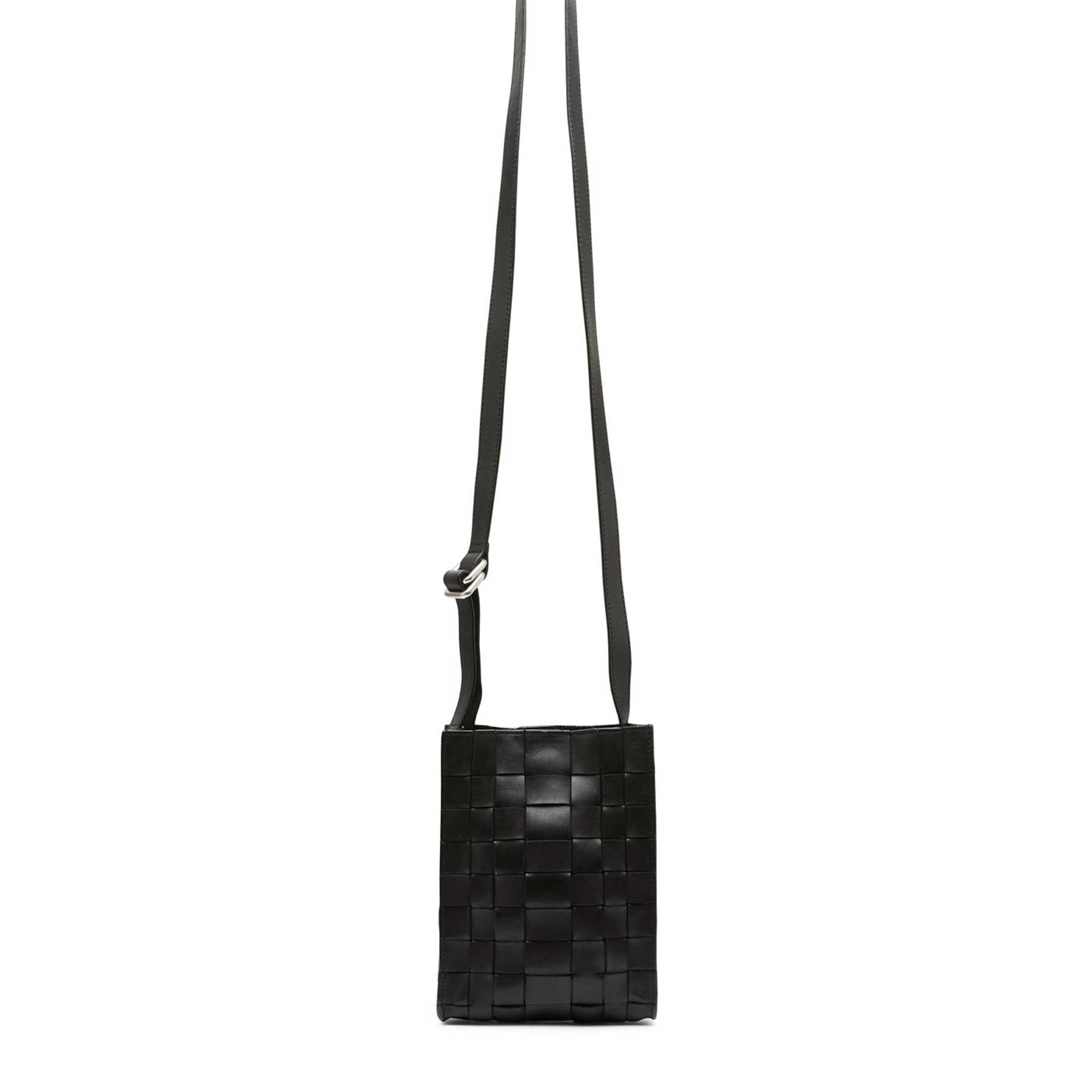 St. Agni | Woven Boxy Sling Pouch in Black | The UNDONE