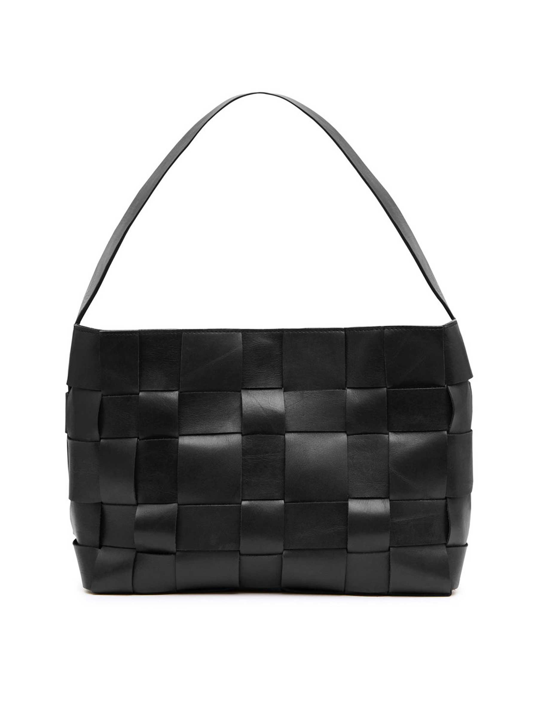 St. Agni | Woven Mini Tote in Black | The UNDONE