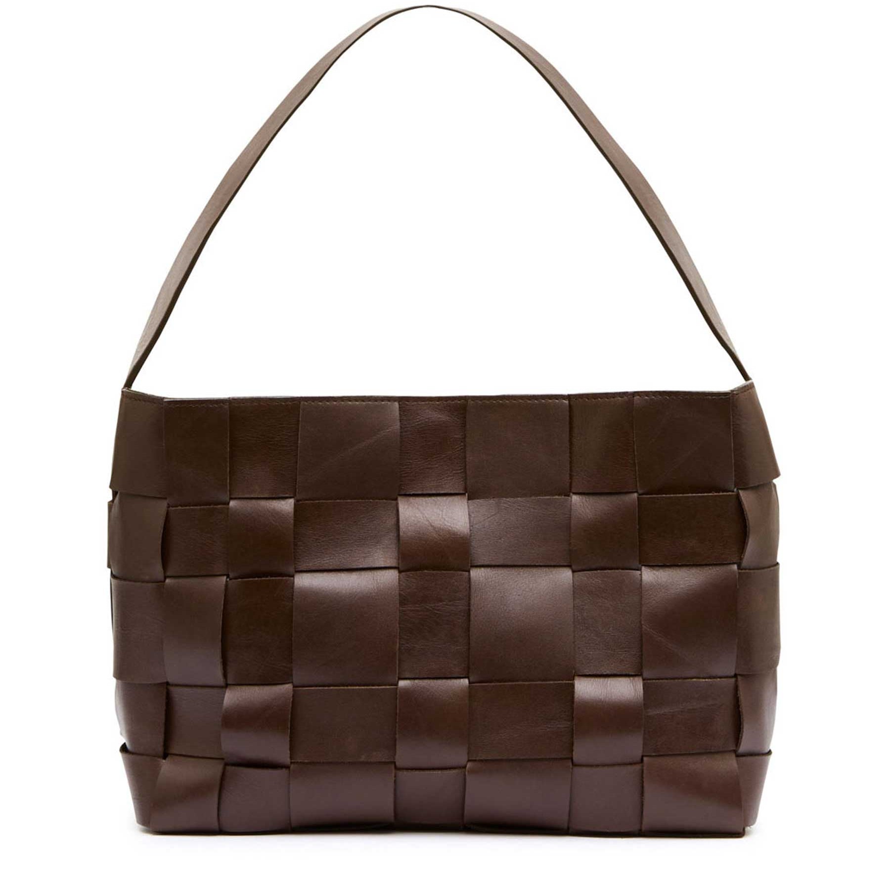 St. Agni | Woven Mini Tote in Chocolate | The UNDONE