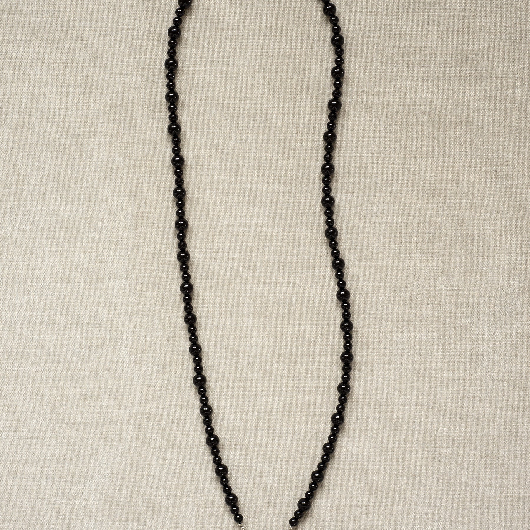 Sydney Black Beaded Phone Strap - Functional Jewellery | The UNDONE