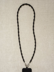 Sydney Black Beaded Phone Strap - Functional Jewellery | The UNDONE