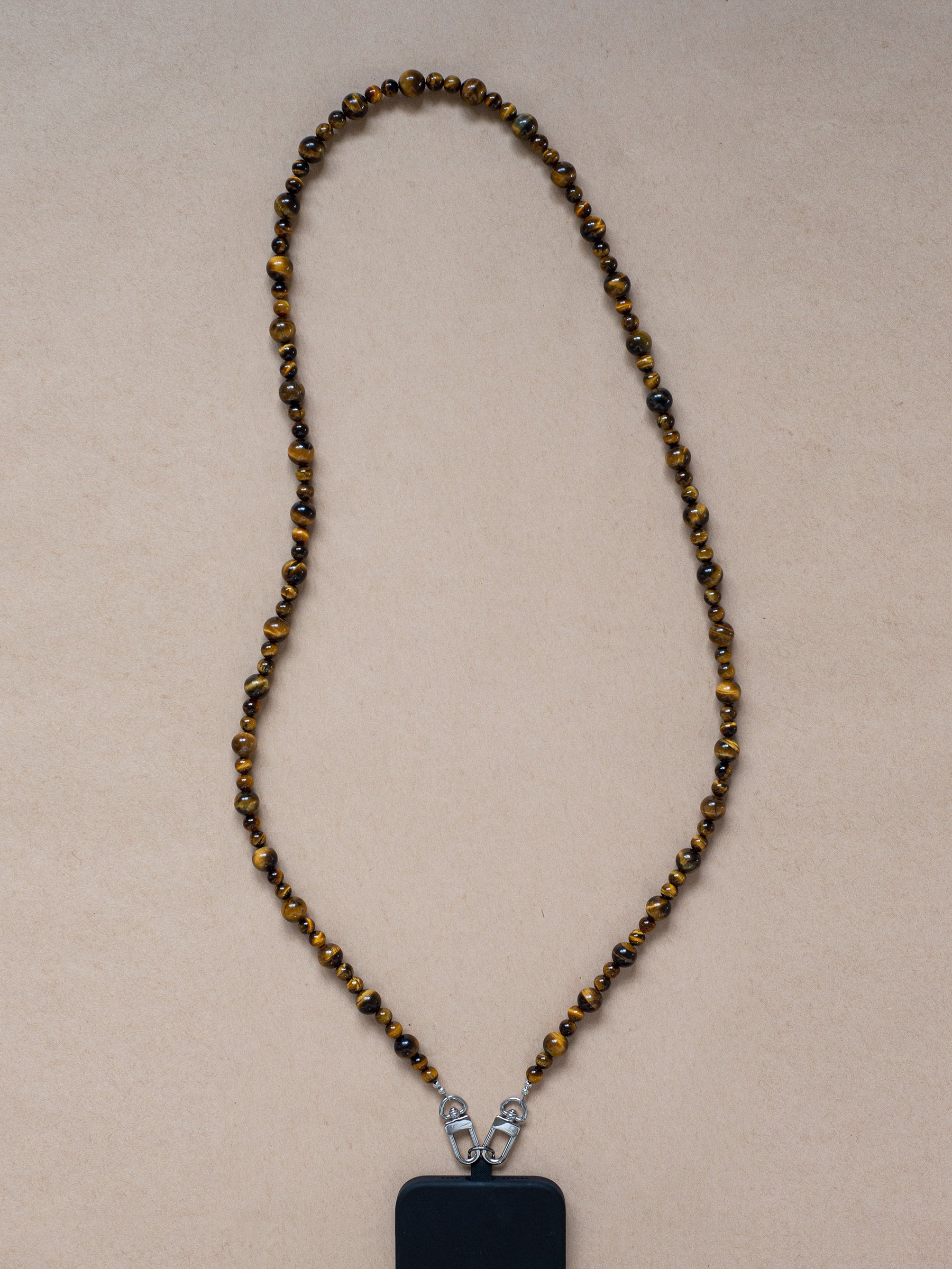 Sydney Tiger's Eye Beaded Phone Strap - Functional Jewellery | The UNDONE