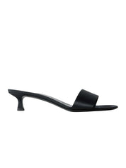The Row | Combo Satin Mules in Black | The UNDONE