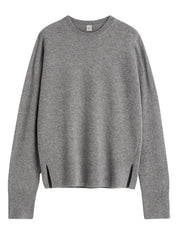 TOTEME | Crew-neck Cashmere Knit in Grey | The UNDONE